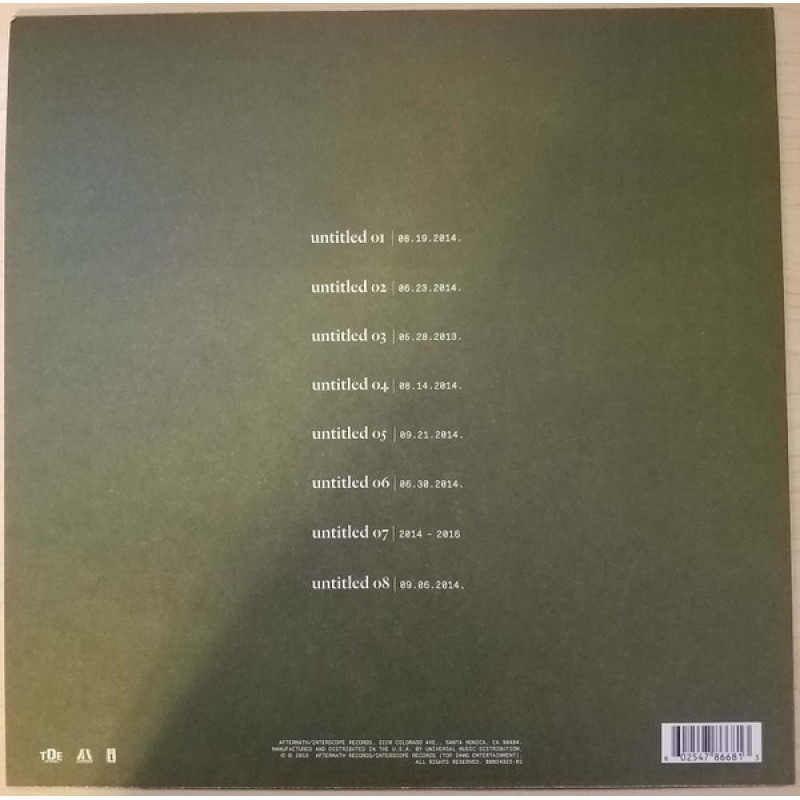 Kendrick Lamar - Untitled Unmastered. [Vinyl LP]